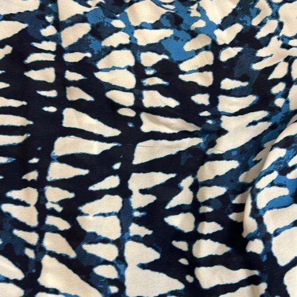 Amour Vert Navy & White Silk Maxi Dress Size S - Picture 6 of 9